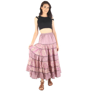 Floral Classic Women Skirts in Pink SK0067 020098 05