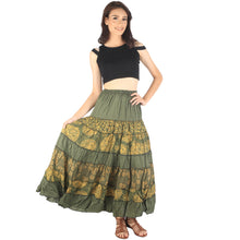 Load image into Gallery viewer, Floral Classic Women Skirts in Green SK0067 020098 07