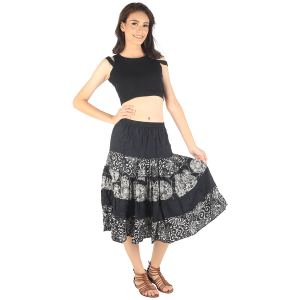 Floral Classic Women Mini Skirts in Black SK0061 020098 08