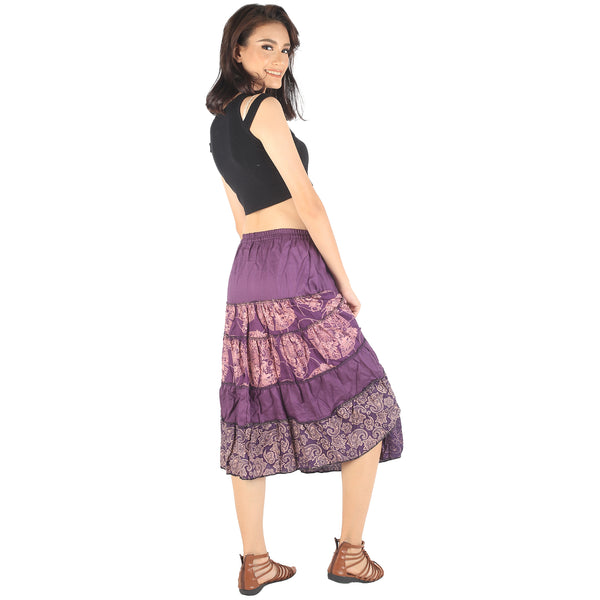 Floral Classic Women Mini Skirts in Purple SK0061 020098 10