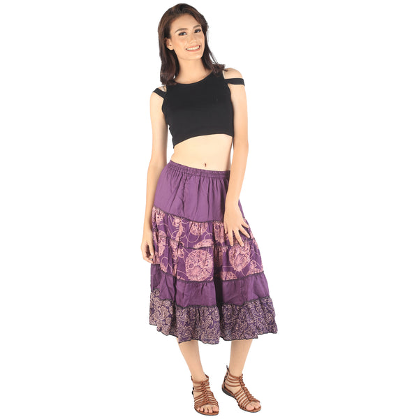 Floral Classic Women Mini Skirts in Purple SK0061 020098 10