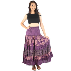 Floral Classic Women Skirts in Purple SK0067 020098 10