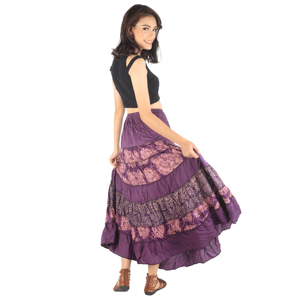 Floral Classic Women Skirts in Purple SK0067 020098 10