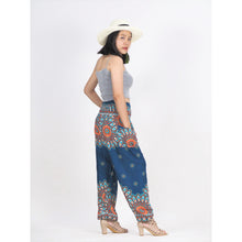 Load image into Gallery viewer, Side sunflower 141 women harem pants in Ocean blue PP0004 020141 02