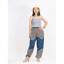 Load image into Gallery viewer, Side sunflower 141 women harem pants in Ocean blue PP0004 020141 02