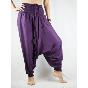 Solid Color Unisex Aladdin Drop Crotch Pants in Purple PP0056 020000 06