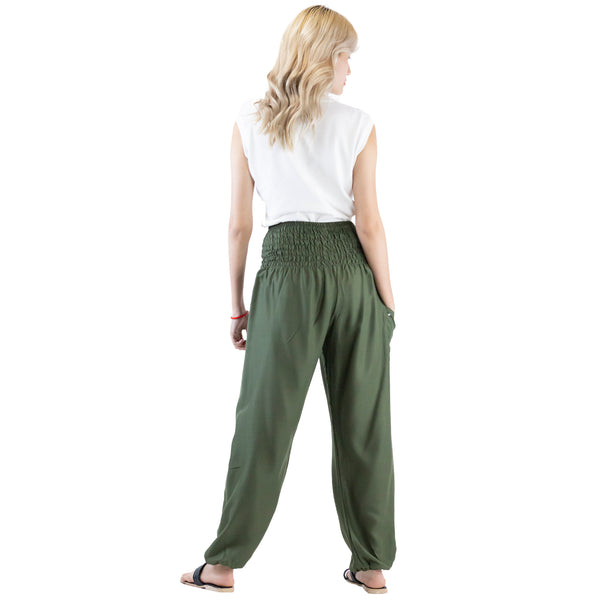 Solid Color Women Harem Pants in Olive PP0004 020000 13