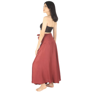 Solid Color Women's Bohemian Skirt in Burgundy SK0033 020000 15