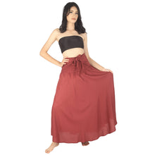 Load image into Gallery viewer, Solid Color Women&#39;s Bohemian Skirt in Burgundy SK0033 020000 15