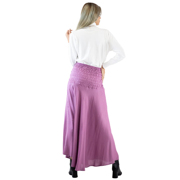 Solid Color Women's Bohemian Skirt in Magenta SK0033 020000 18