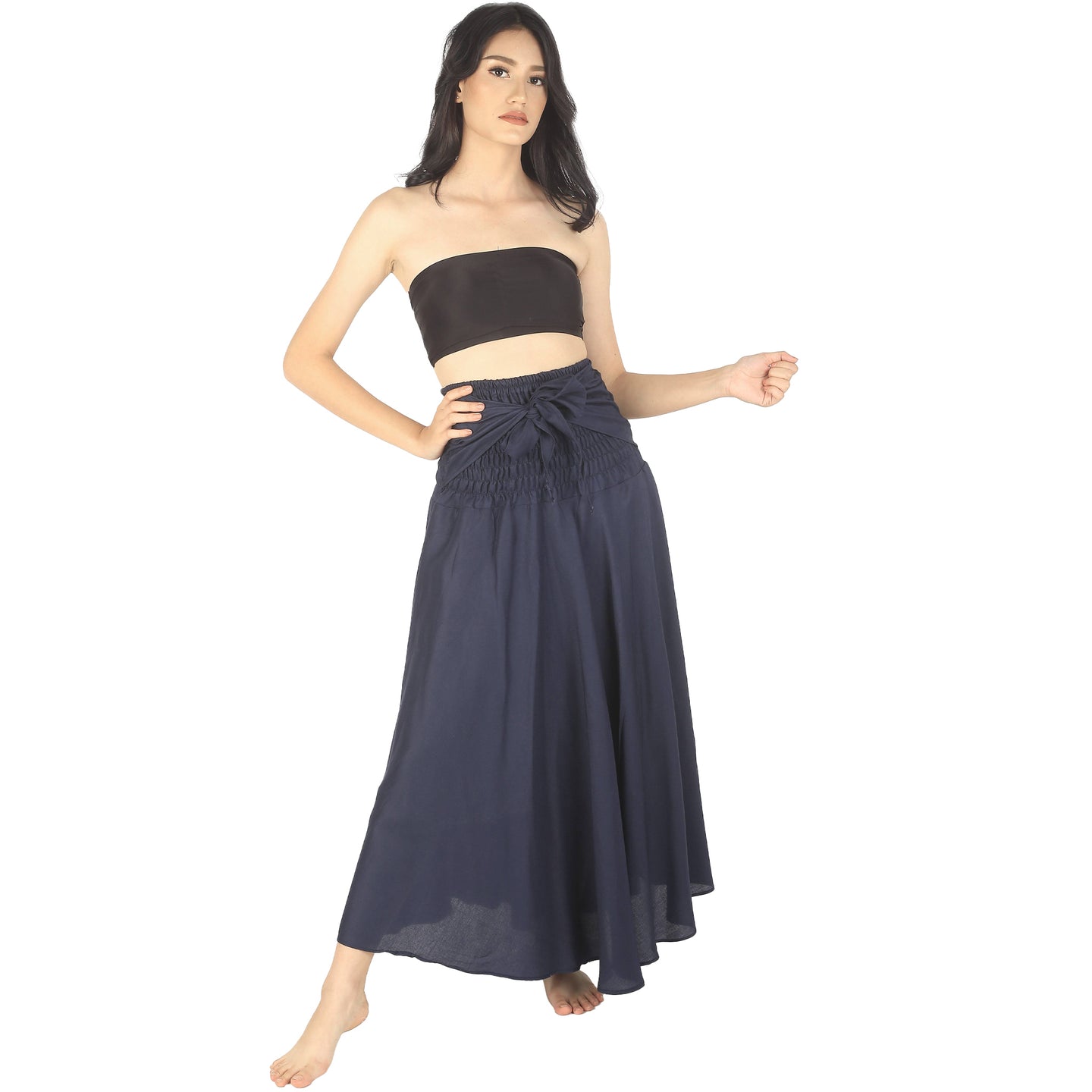 Solid Color Women's Bohemian Skirt in Navy SK0033 020000 03