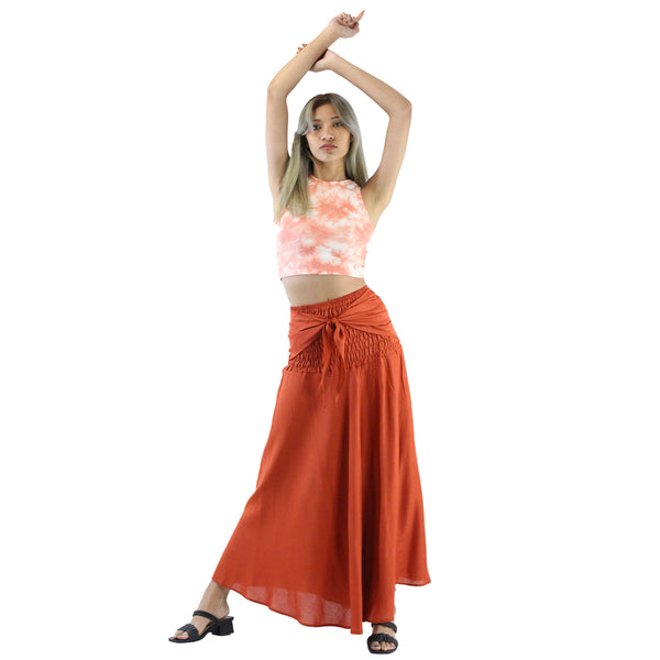 Solid Color Women's Bohemian Skirt in Orange SK0033 020000 11