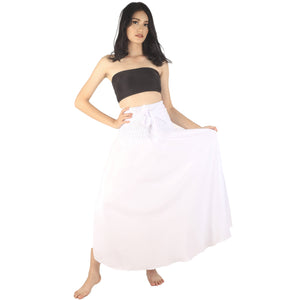 Solid Color Women's Bohemian Skirt in White SK0033 020000 04