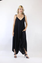 Load image into Gallery viewer, Solid Color Women&#39;s Jumpsuit with Belt in Black JP0097 020000 10