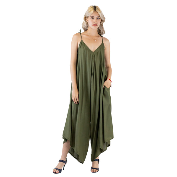 Solid Color Women's Jumpsuit in Olive JP0069 020000 13