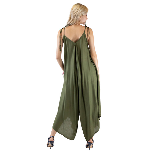 Solid Color Women's Jumpsuit in Olive JP0069 020000 13