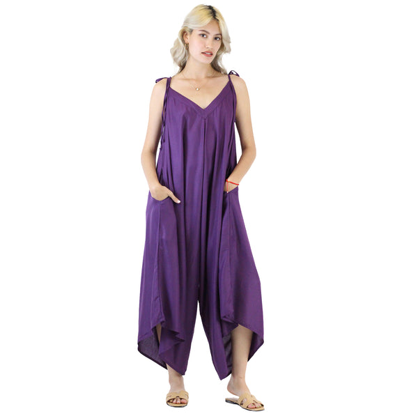 Solid Color Women's Jumpsuit in Purple JP0069 020000 06