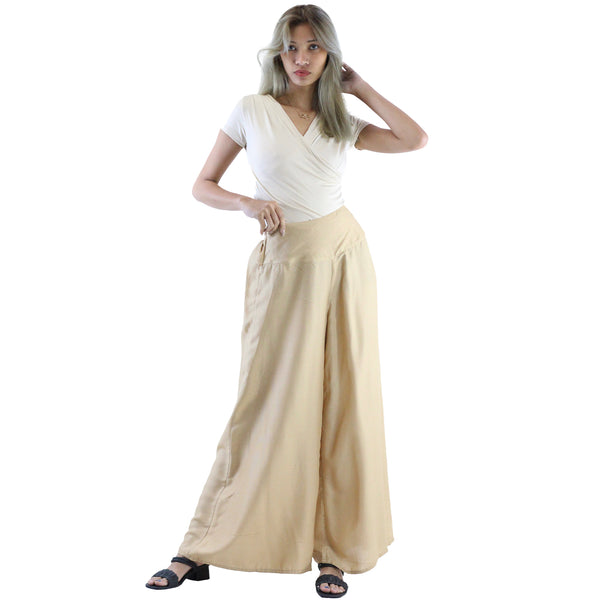 Solid Color Women's Palazzo Pants in Beige PP0304 020000 19