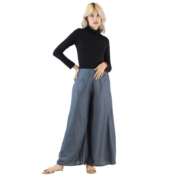 Solid Color Women's Palazzo Pants in Gray PP0304 020000 01