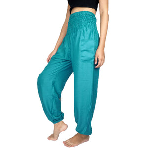 Solid color women harem pants in Aqua PP0004 020000 09