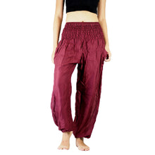 Load image into Gallery viewer, Solid color women harem pants in Burgundy PP0004 020000 15
