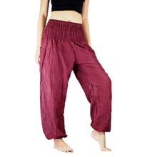 Load image into Gallery viewer, Solid color women harem pants in Burgundy PP0004 020000 15