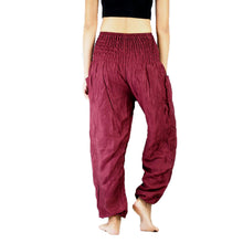 Load image into Gallery viewer, Solid color women harem pants in Burgundy PP0004 020000 15