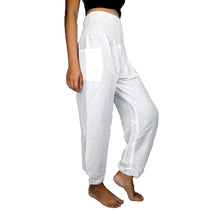 Load image into Gallery viewer, Solid color women harem pants in White PP0004 020000 04