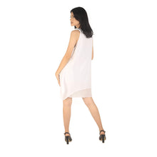 Load image into Gallery viewer, Solid color Women&#39;s Dresses in White DR0059 060000 20 Women in white dress ( Round-Neck, Two Side Pockets, Sleeveless, Short Length, Not lined, Tank dress, Loose )
