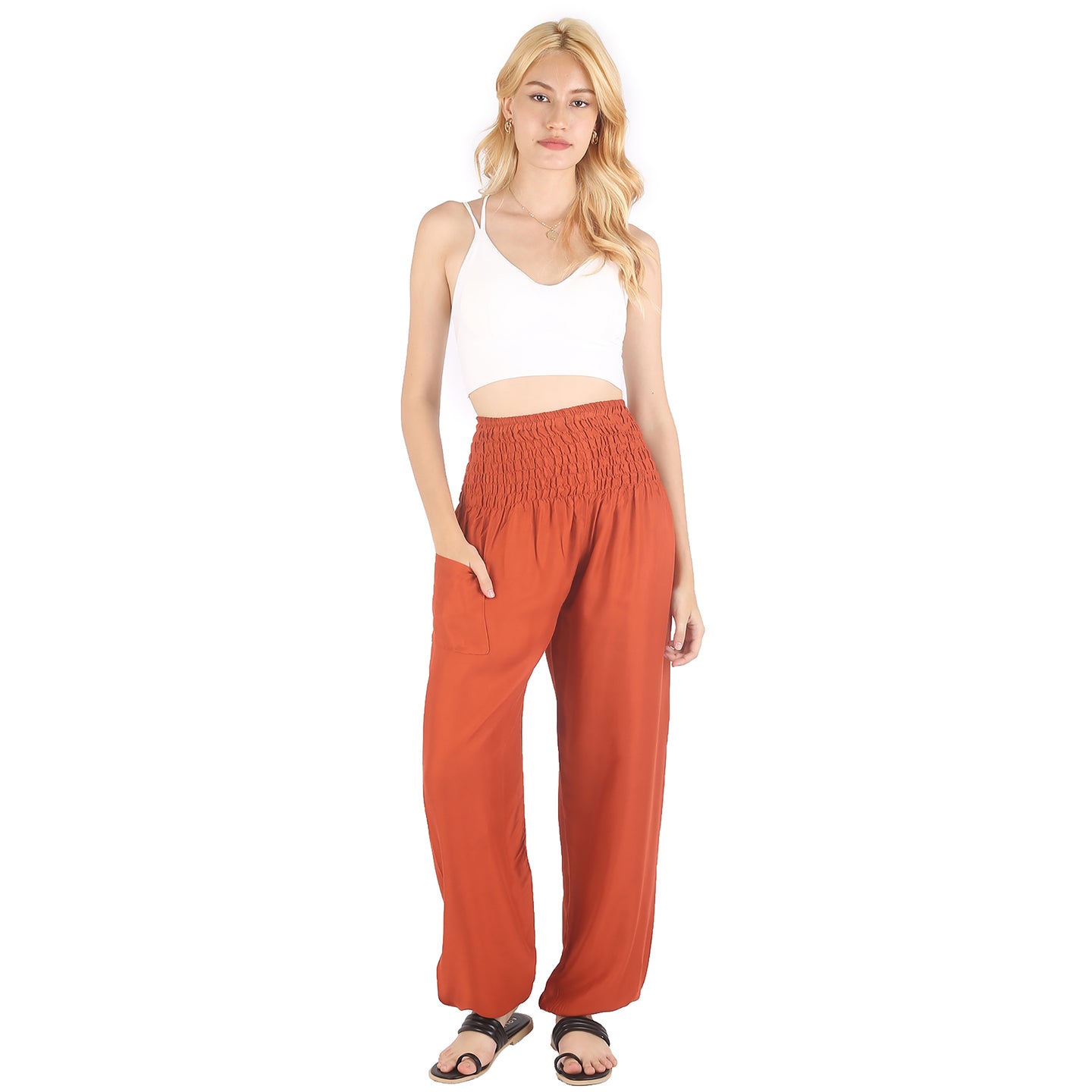 Solid Color Women Harem Pants in Orange PP0004 020000 11