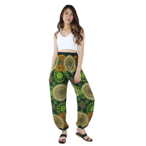 Sunflower Mandala Women's Harem Pants in Green PP0004 020236 03