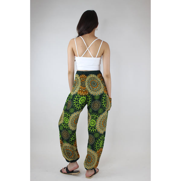 Sunflower Mandala Women's Harem Pants in Green PP0004 020236 03
