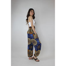 Load image into Gallery viewer, Sunflower Mandala Women&#39;s Harem Pants in Navy Blue PP0004 020236 04