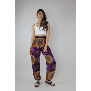 Sunflower Mandala Women's Harem Pants in Purple PP0004 020236 02