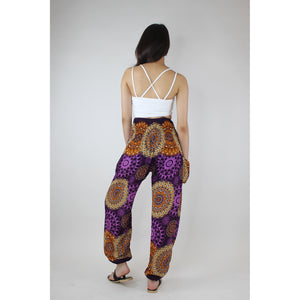 Sunflower Mandala Women's Harem Pants in Purple PP0004 020236 02