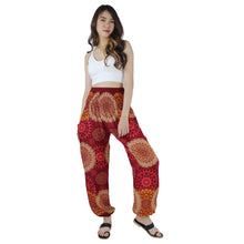 Load image into Gallery viewer, Sunflower Mandala Women&#39;s Harem Pants in Red PP0004 020236 05