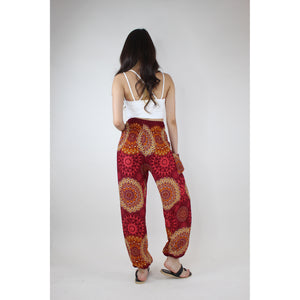 Sunflower Mandala Women's Harem Pants in Red PP0004 020236 05