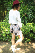 Load image into Gallery viewer, Sunflower Women&#39;s Shorts Drawstring Genie Pants in White PP0142 020057 01