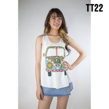 Load image into Gallery viewer, Graphic Print Women&#39;s Tank Tops in Cream LI0001 000001 00