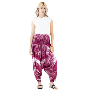 Tie Dye Aladdin Drop Crotch Pants in Red PP0056 020244 03