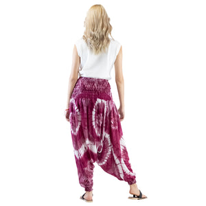 Tie Dye Aladdin Drop Crotch Pants in Red PP0056 020244 03