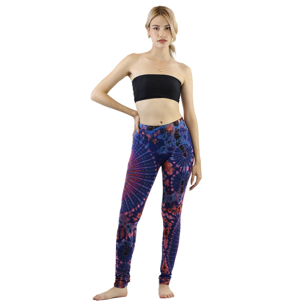 Tie Dye Leggings Spandex in Bright Navy PP0154 079000 21