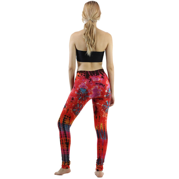 Tie Dye Leggings Spandex in Bright Red PP0154 079000 15