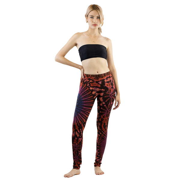 Tie Dye Leggings Spandex in Brown Pink Navy PP0154 079000 19