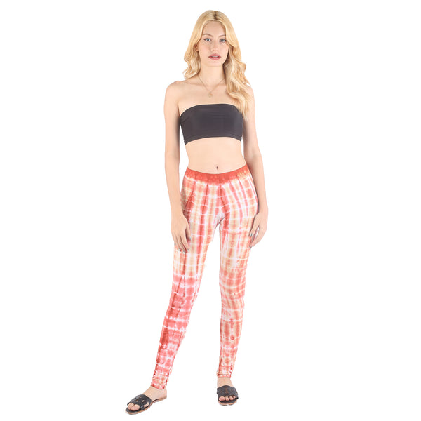 Tie Dye Leggings Spandex in Pink White PP0154 079000 16