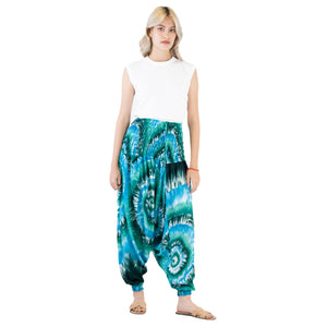 Tie Dye Lover Aladdin Drop Crotch Pants in Ocean Blue PP0056 020258 06