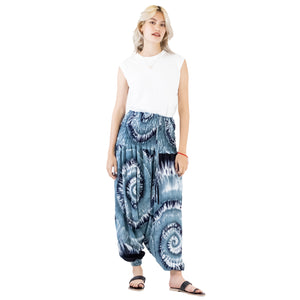 Tie Dye Lover Aladdin Drop Crotch Pants in White PP0056 020258 01