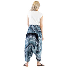 Load image into Gallery viewer, Tie Dye Lover Aladdin Drop Crotch Pants in White PP0056 020258 01