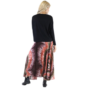 Tie Dye Lover Women's Bohemian Skirt in Red SK0033 020258 05