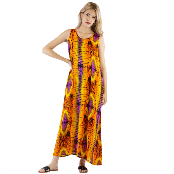 Tie Dye Women's Dresses in Orange DR0283 020102 06
